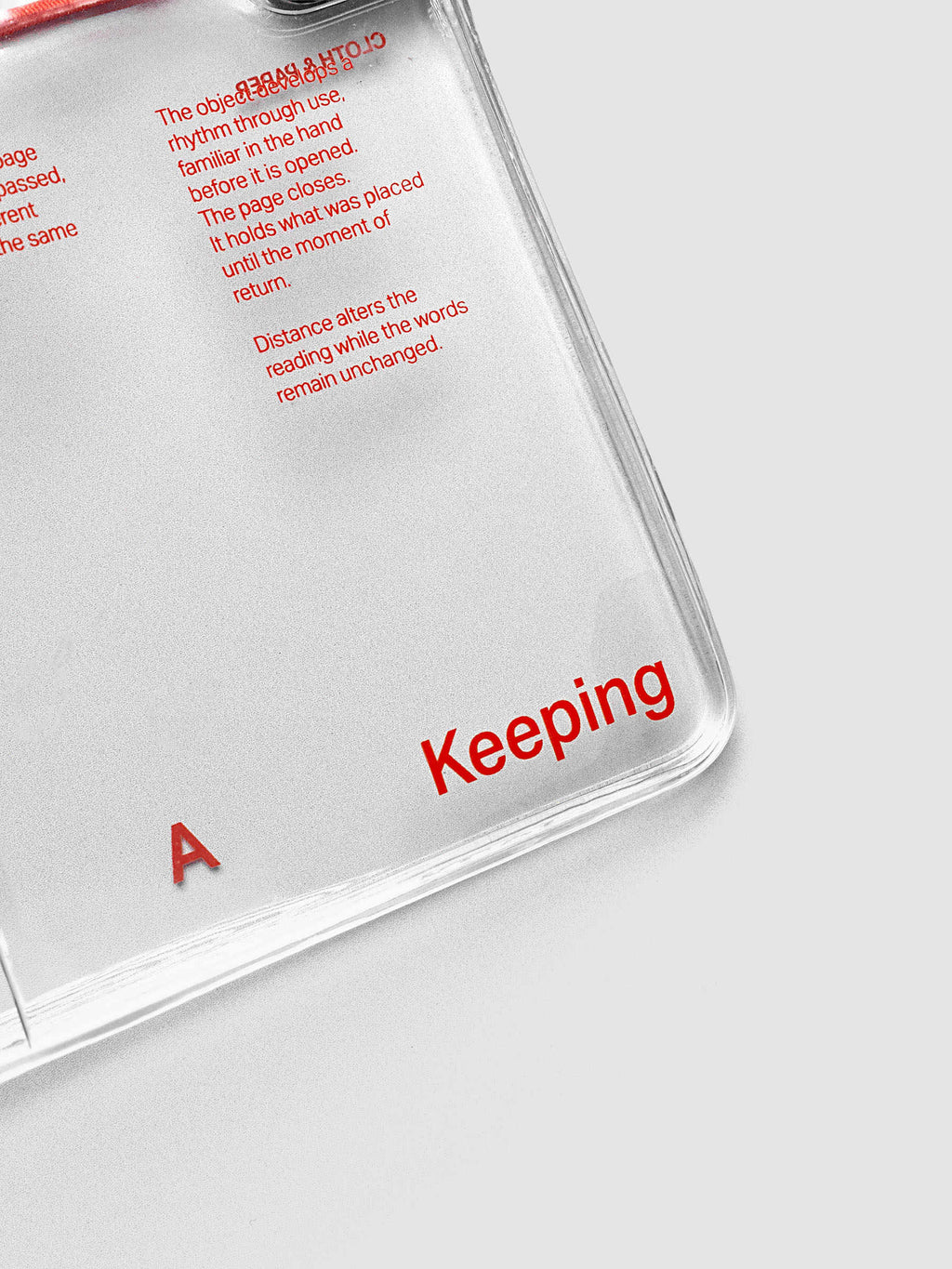 Act of Keeping Clear Vinyl Travel Notebook Cover – Saffron