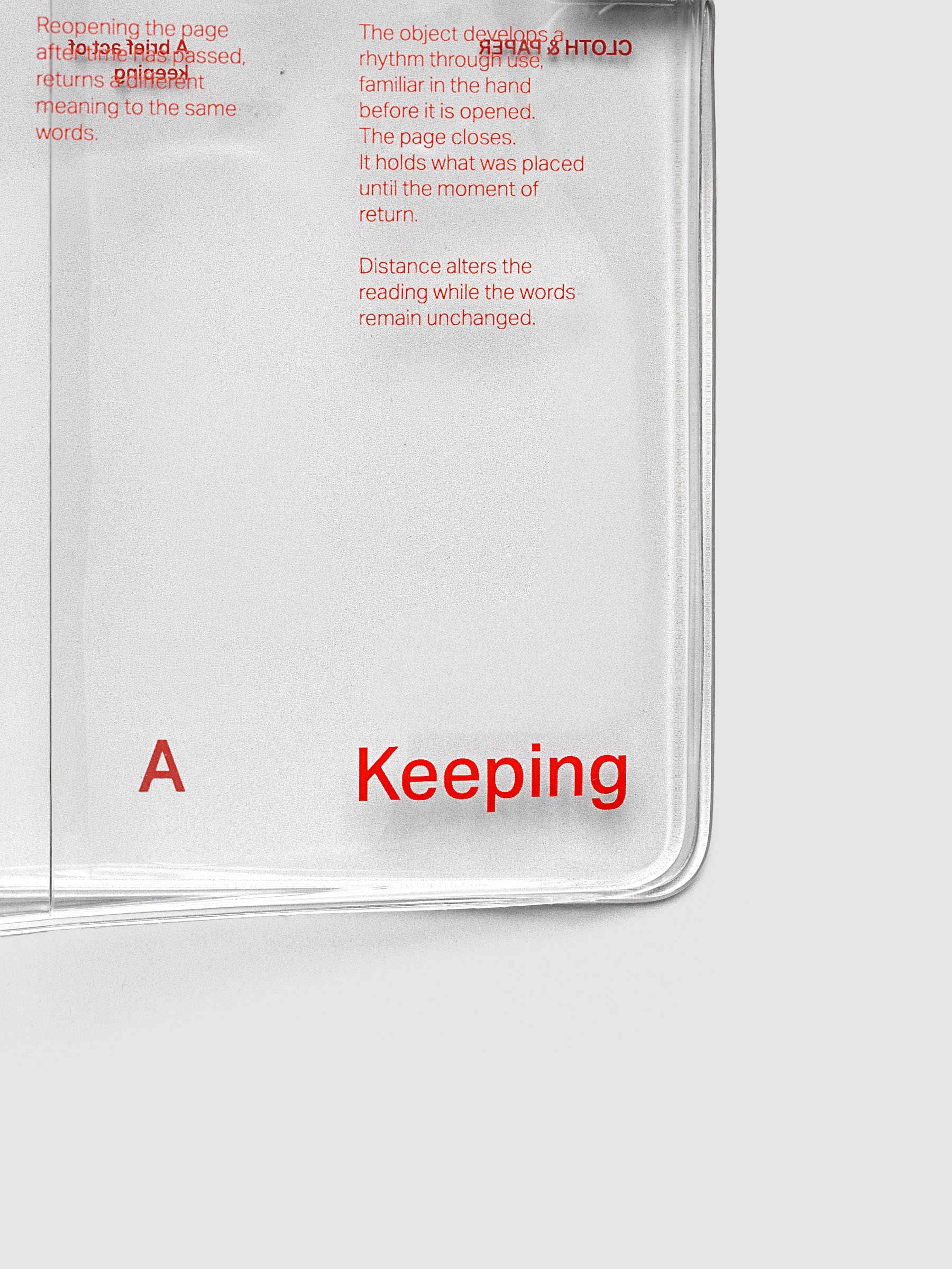 Act of Keeping Clear Vinyl Travel Notebook Cover – Saffron