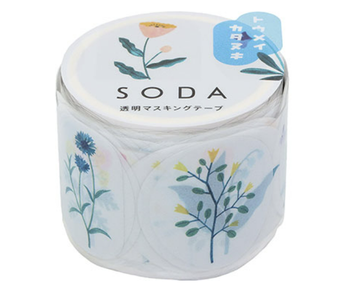 SODA transparent Masking Tape 1.2" Shaped / Nobana