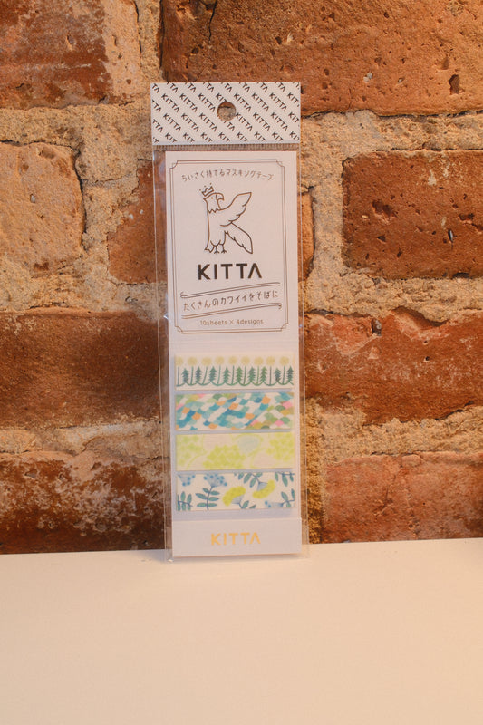 KITTA Washi Tape Flower Set – 4 Designs, 50mm Decorative Paper