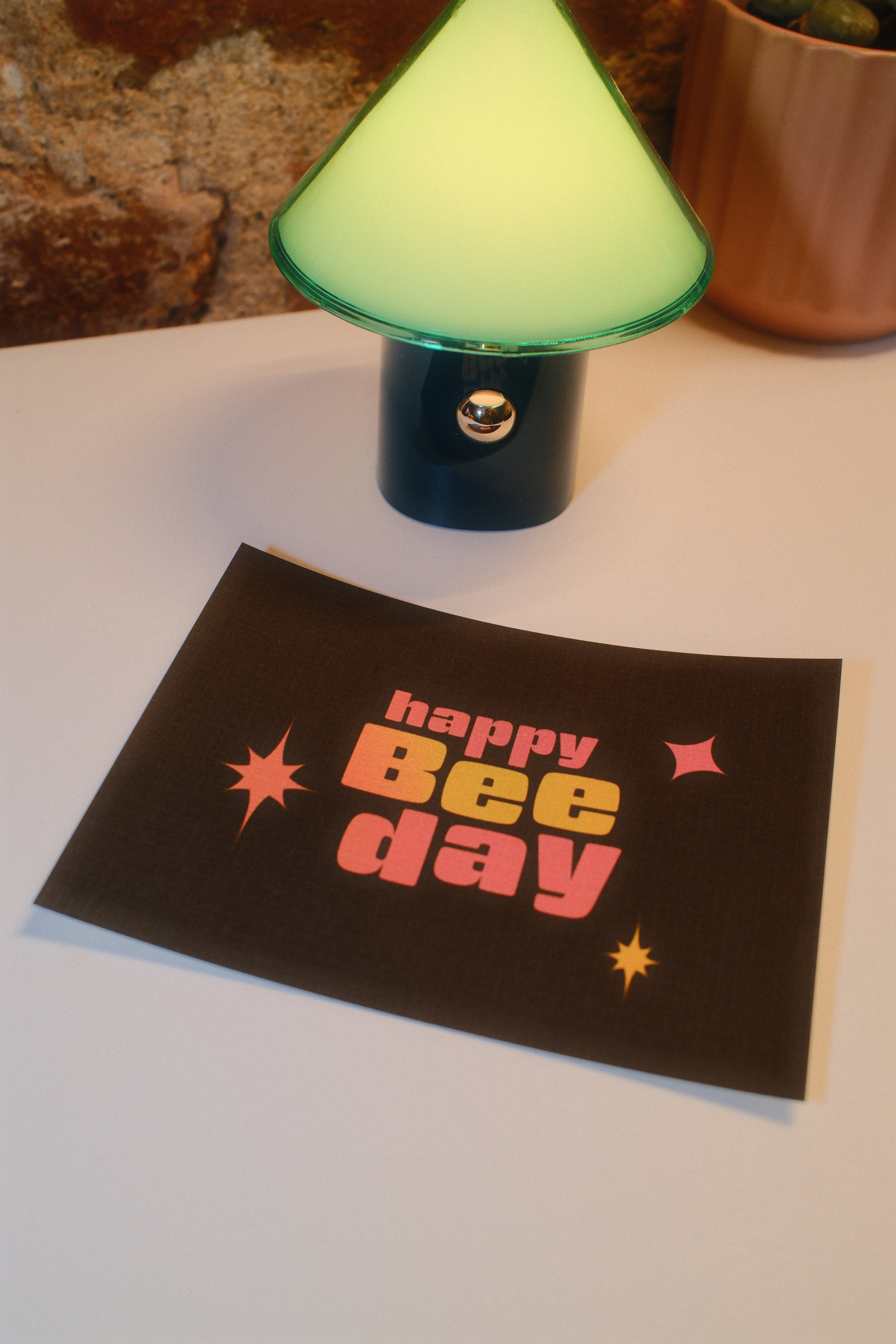 Happy Bee Day Retro Postcard – 4.5x5.5” Matte Textured Card