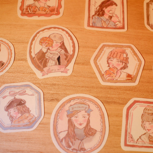 Cozy Room × Baking Girl Sticker Pack | Matte Journal Stickers (2 Sets)