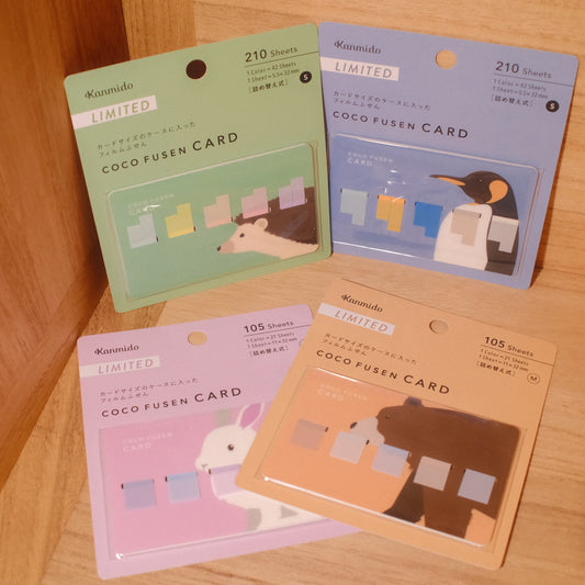 KANMIDO COCO FUSEN Sticky Notes ✦ Limited Animal Design Set