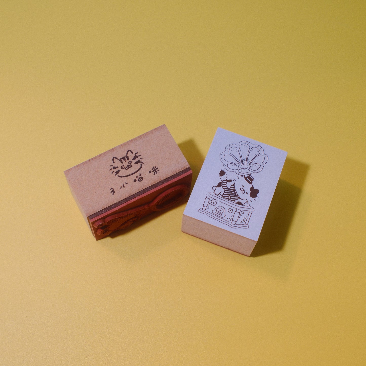 3 Little Cats ✦ Vintage Detective Society Wooden Stamp