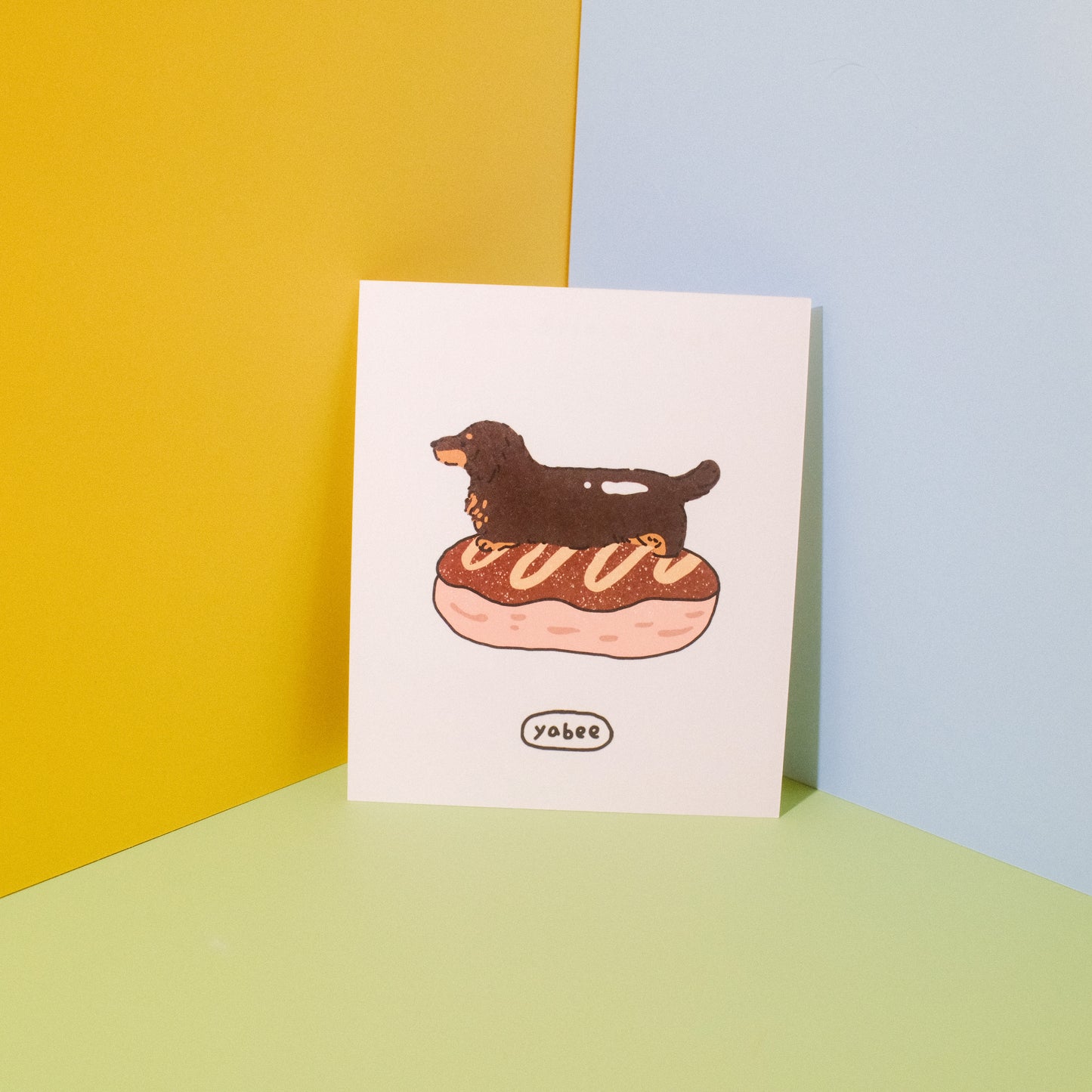 Yabee Happy Zoo Dog Dessert Mini Postcard | Double-Sided Journaling Cards (6 Designs)