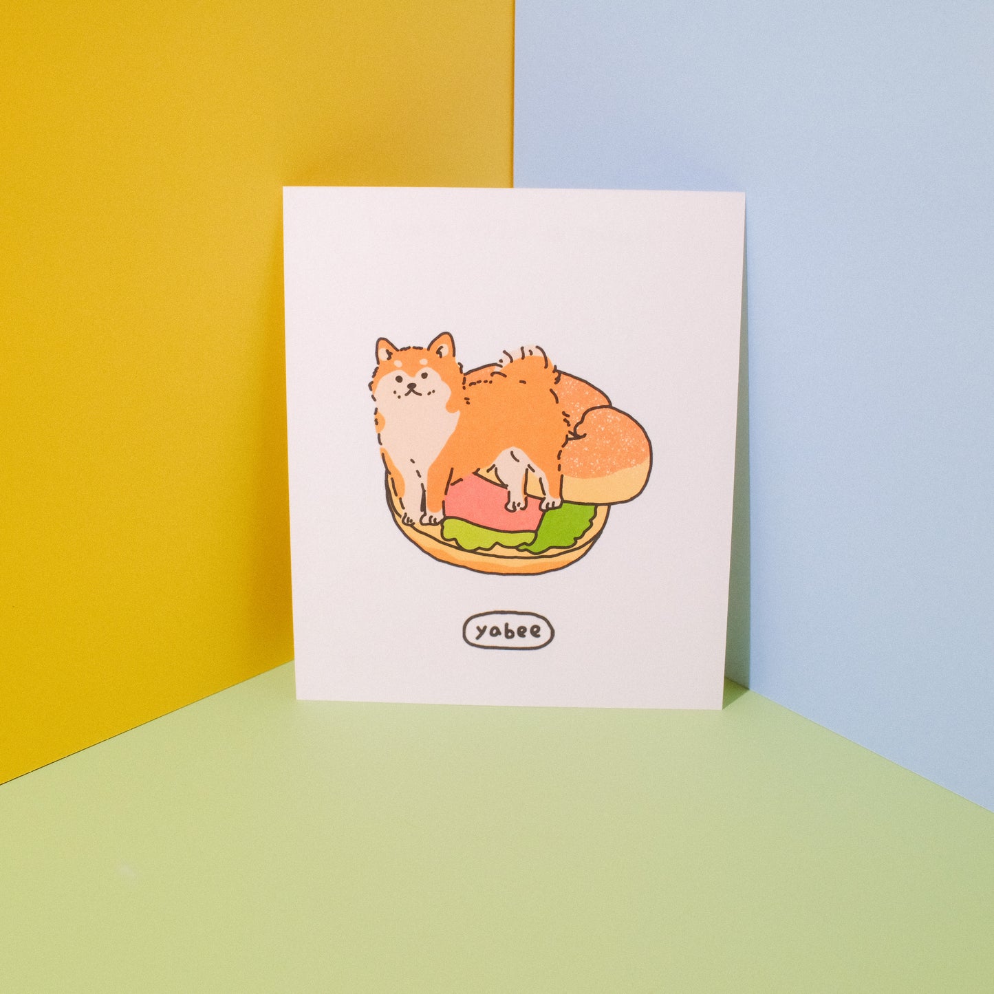 Yabee Happy Zoo Dog Dessert Mini Postcard | Double-Sided Journaling Cards (6 Designs)