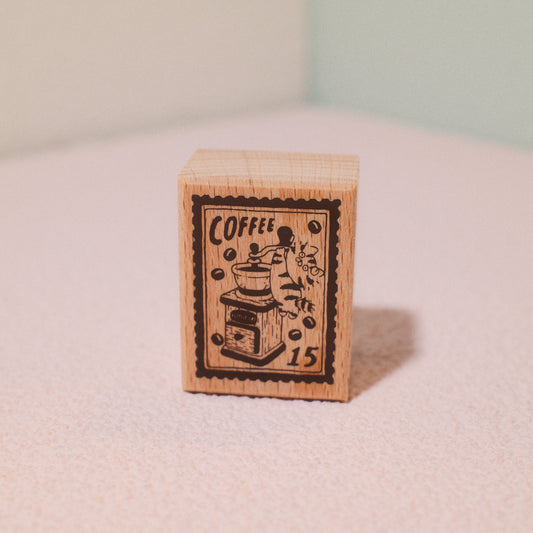 Meow Cat Coffee Stamp – Beech Wood Rubber Roll Stamp
