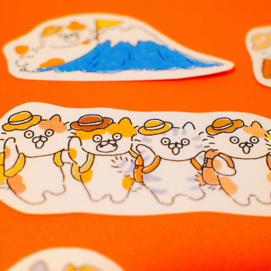 3 Little Cats Outdoor Sticker Pack | Hiking & Camping Cats Matte Stickers (2 Designs)