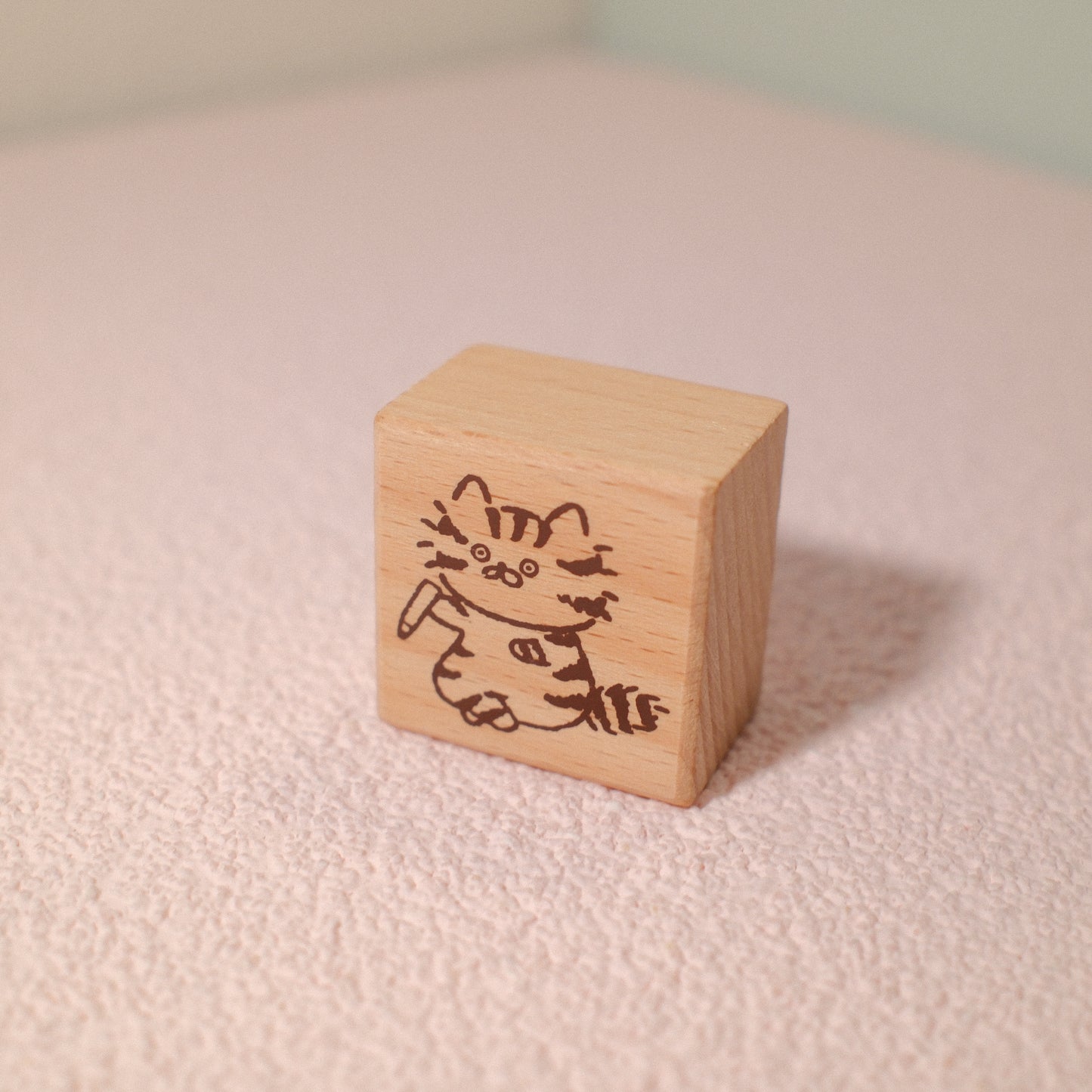 Meow Cat Rice Ball & Notes Stamp Set – Beech Wood Rubber Stamps