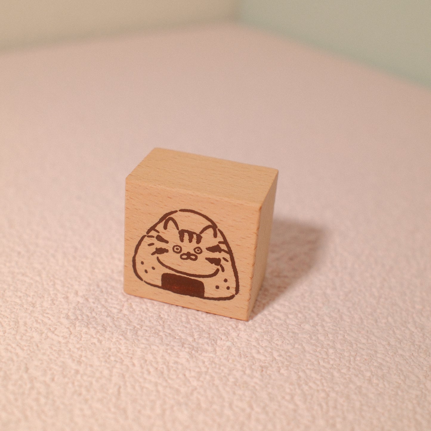 Meow Cat Rice Ball & Notes Stamp Set – Beech Wood Rubber Stamps