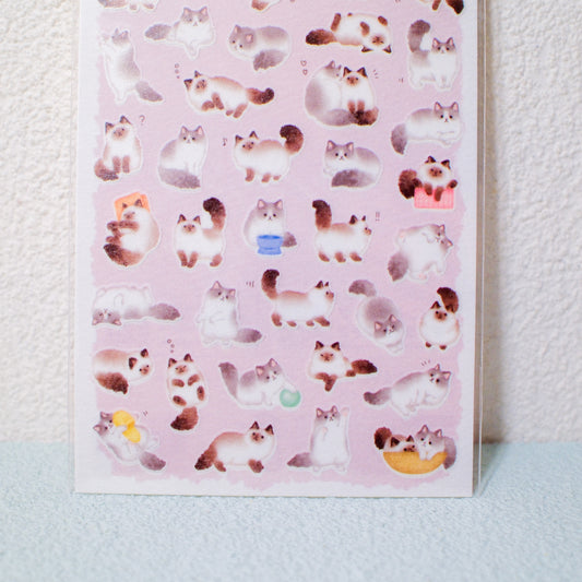 MIND WAVE Mame-Mame Ragdoll Cat Stickers