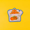 Happy Orange Crate Sticker – Cute Clear Vinyl Fruit Design
