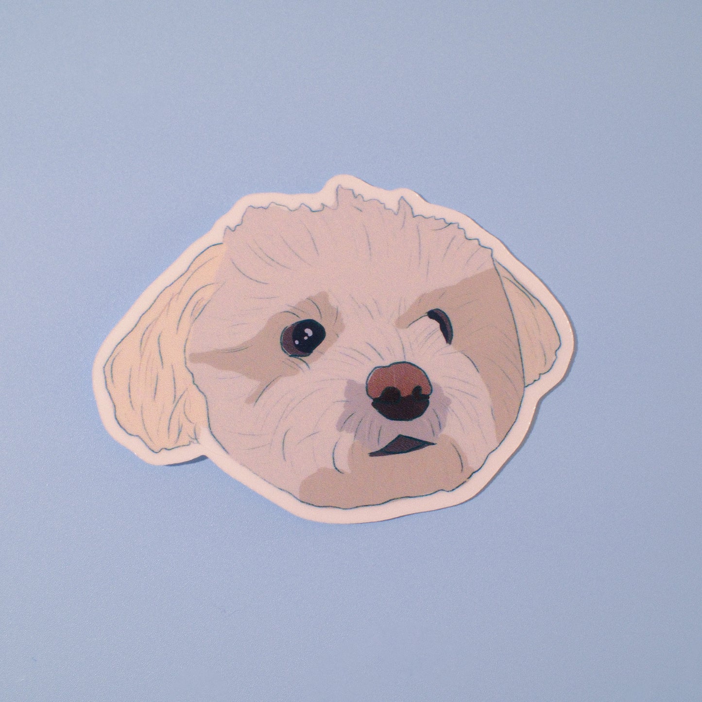 Waterproof Clear Bichon Frise Dog Sticker – Cute Decal