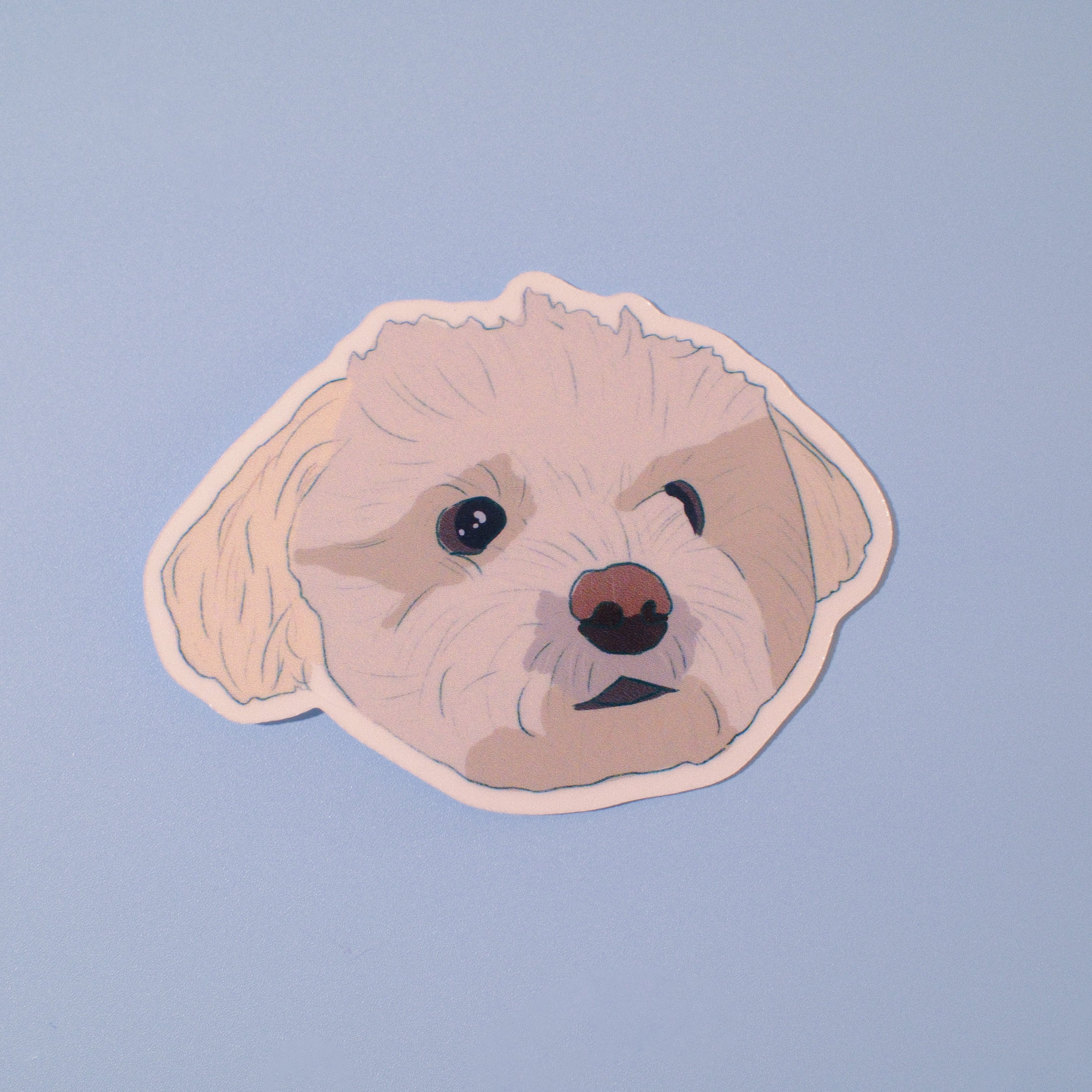 Waterproof Clear Bichon Frise Dog Sticker – Cute Decal