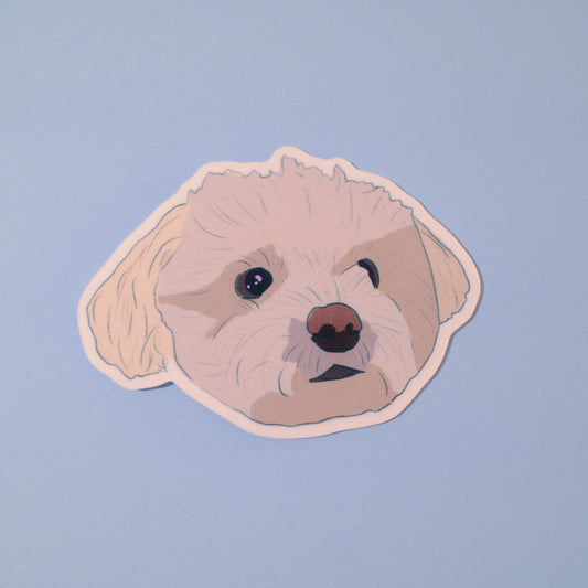 Waterproof Clear Bichon Frise Dog Sticker – Cute Decal