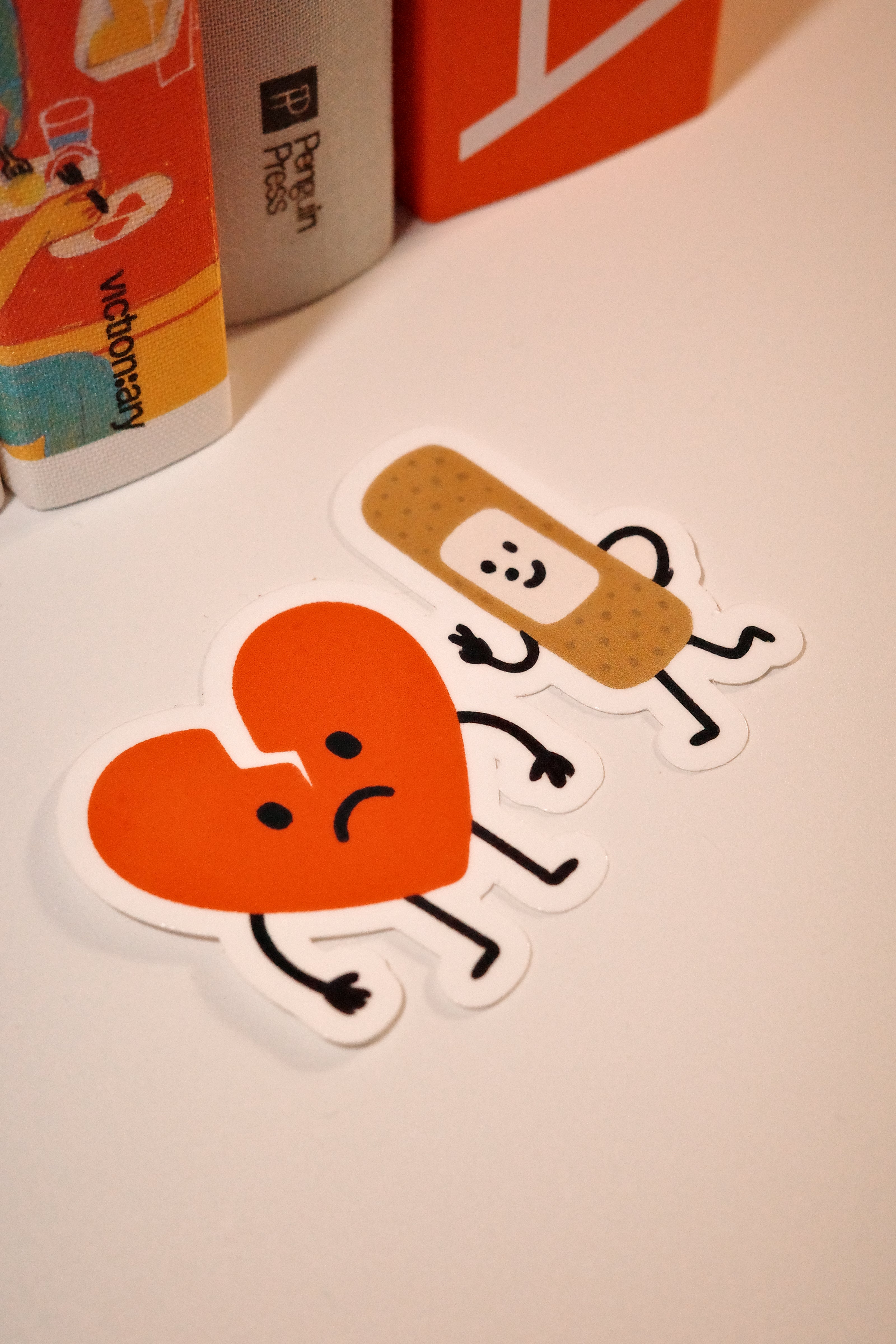 Healing in Progress – Broken Heart & Bandage Duo Sticker