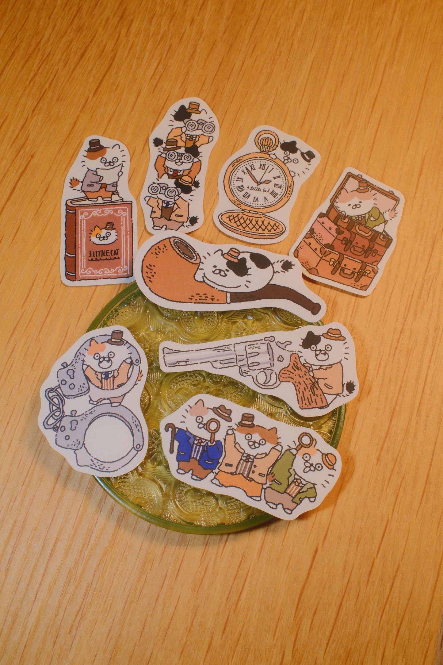 3 Little Cats Retro Stickers | Planner Sticker Pack