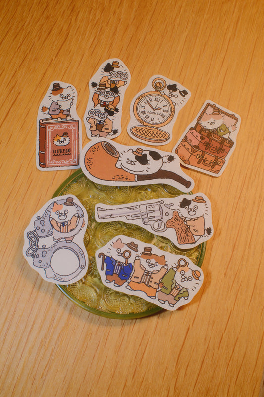 3 Little Cats Retro Stickers | Planner Sticker Pack