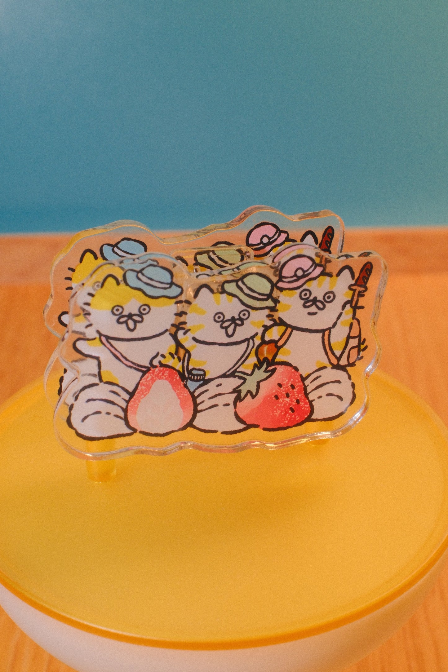 3 Little Cats Fairy Tale Adventure Acrylic Clip | 5x5cm Double-Sided
