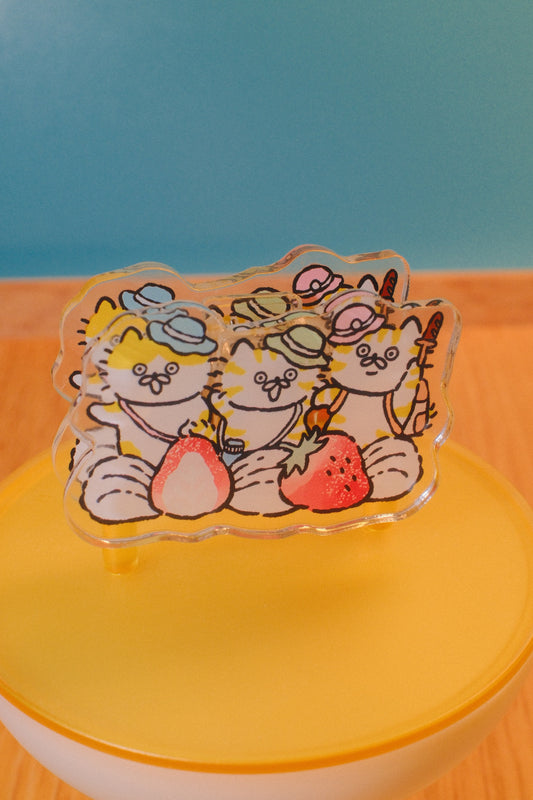 3 Little Cats Fairy Tale Adventure Acrylic Clip | 5x5cm Double-Sided