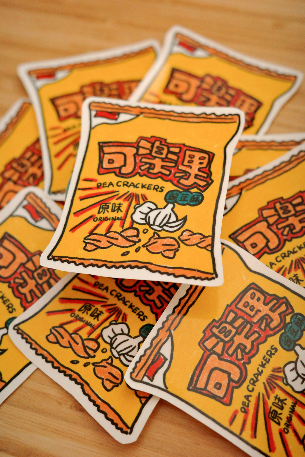 Die-cut sticker ✦ Pea Crackers
