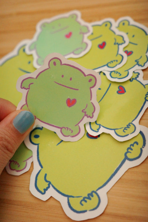 Die-cut sticker ✦ Toby the frog