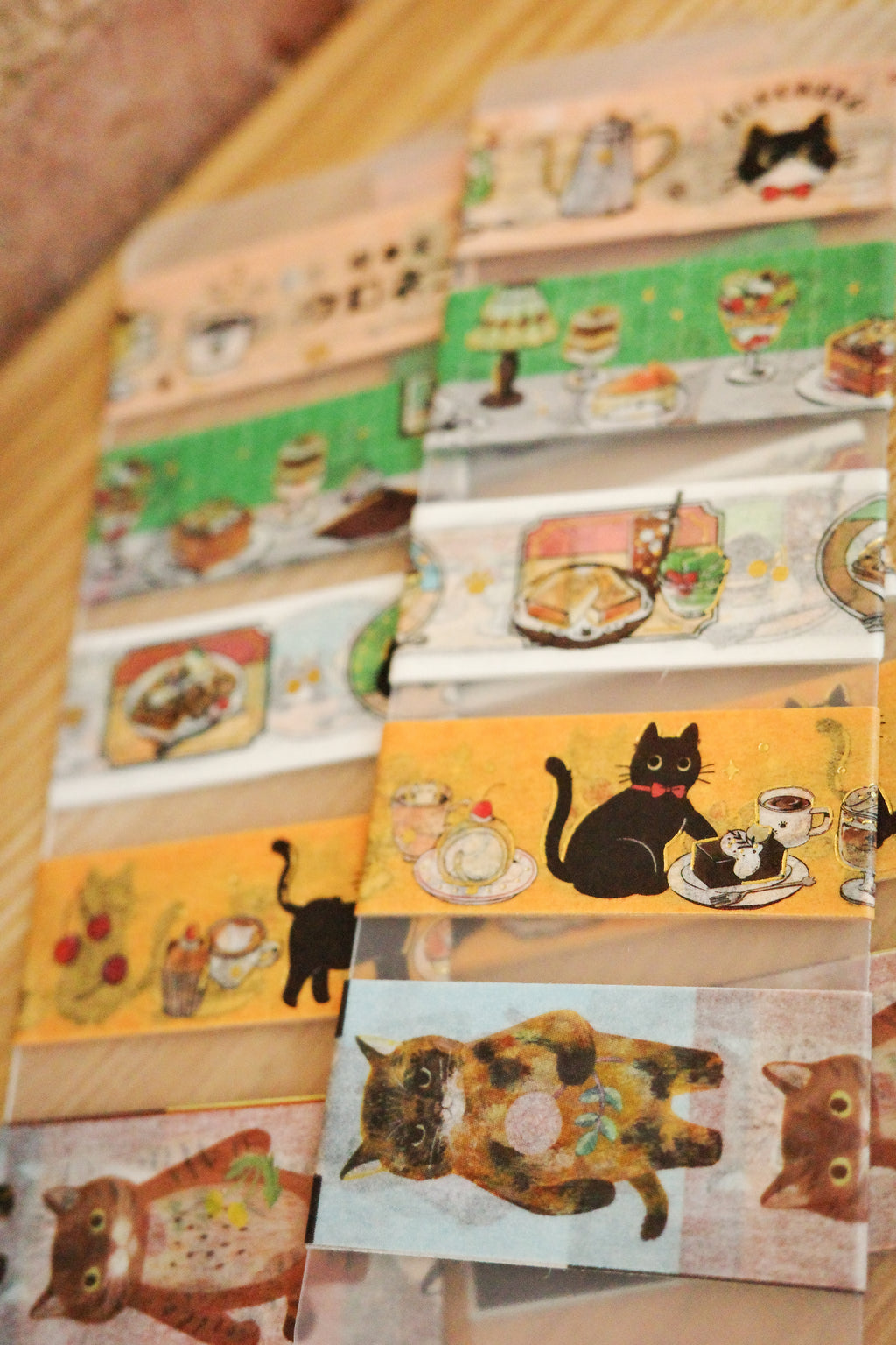Café Cats Washi Sampler – Dessert & Cozy Drink Tapes