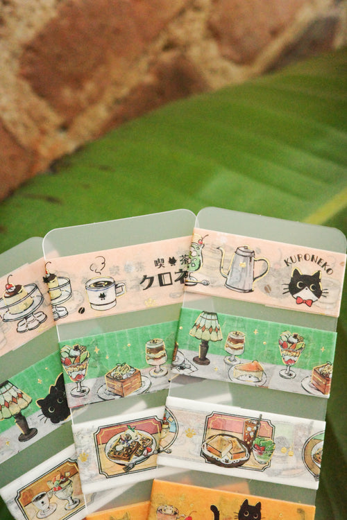 Café Cats Washi Sampler – Dessert & Cozy Drink Tapes