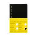 STALOGY 1/2 Year Notebook A6 Grid | Slim, Black, String Binding