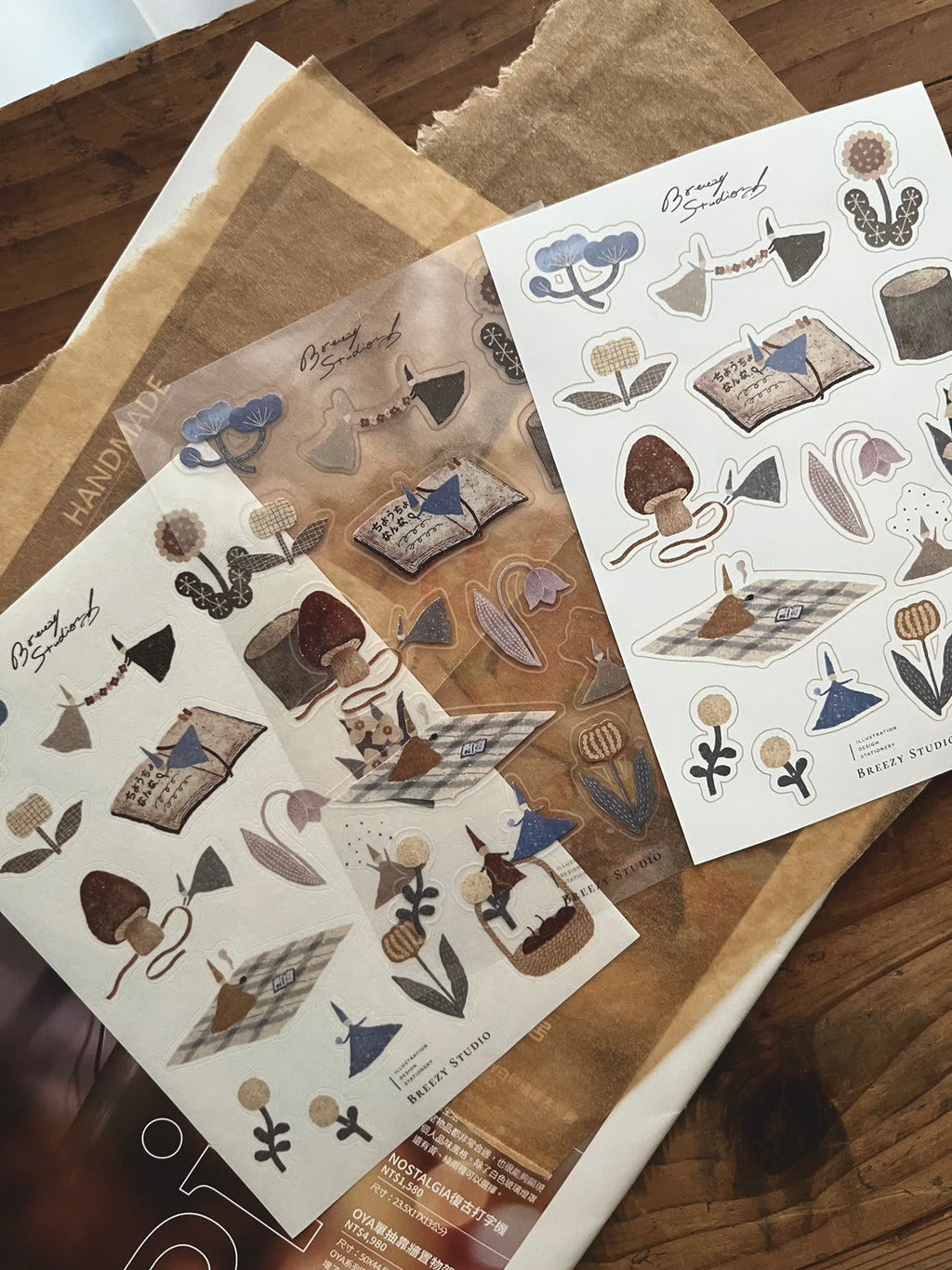 Forest of Flower Die-Cut Sticker Set – Washi, PET & Paper | Breeze Studio