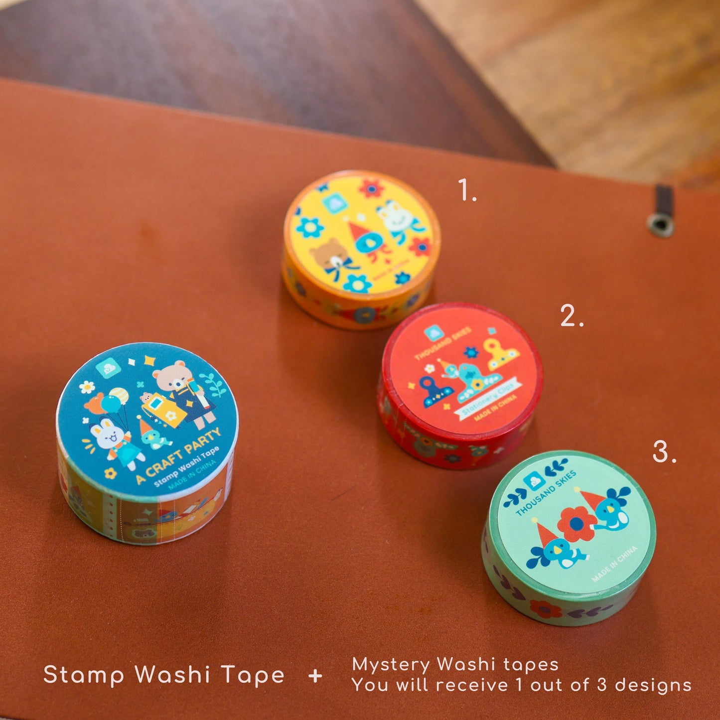 Stationery Tin Set with Stickers, Washi Tape & Stamps