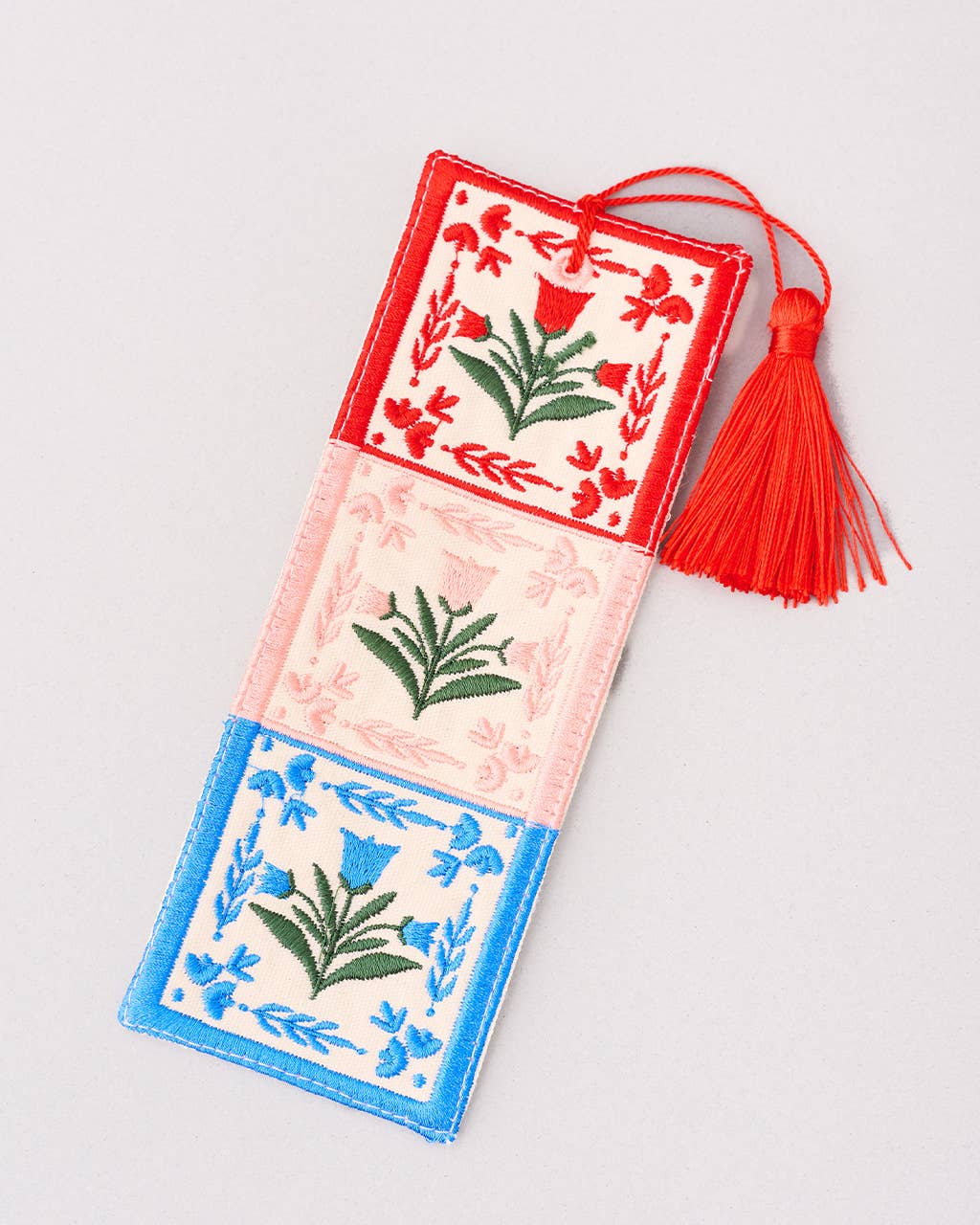 Embroidered Bookmark, Folk Floral