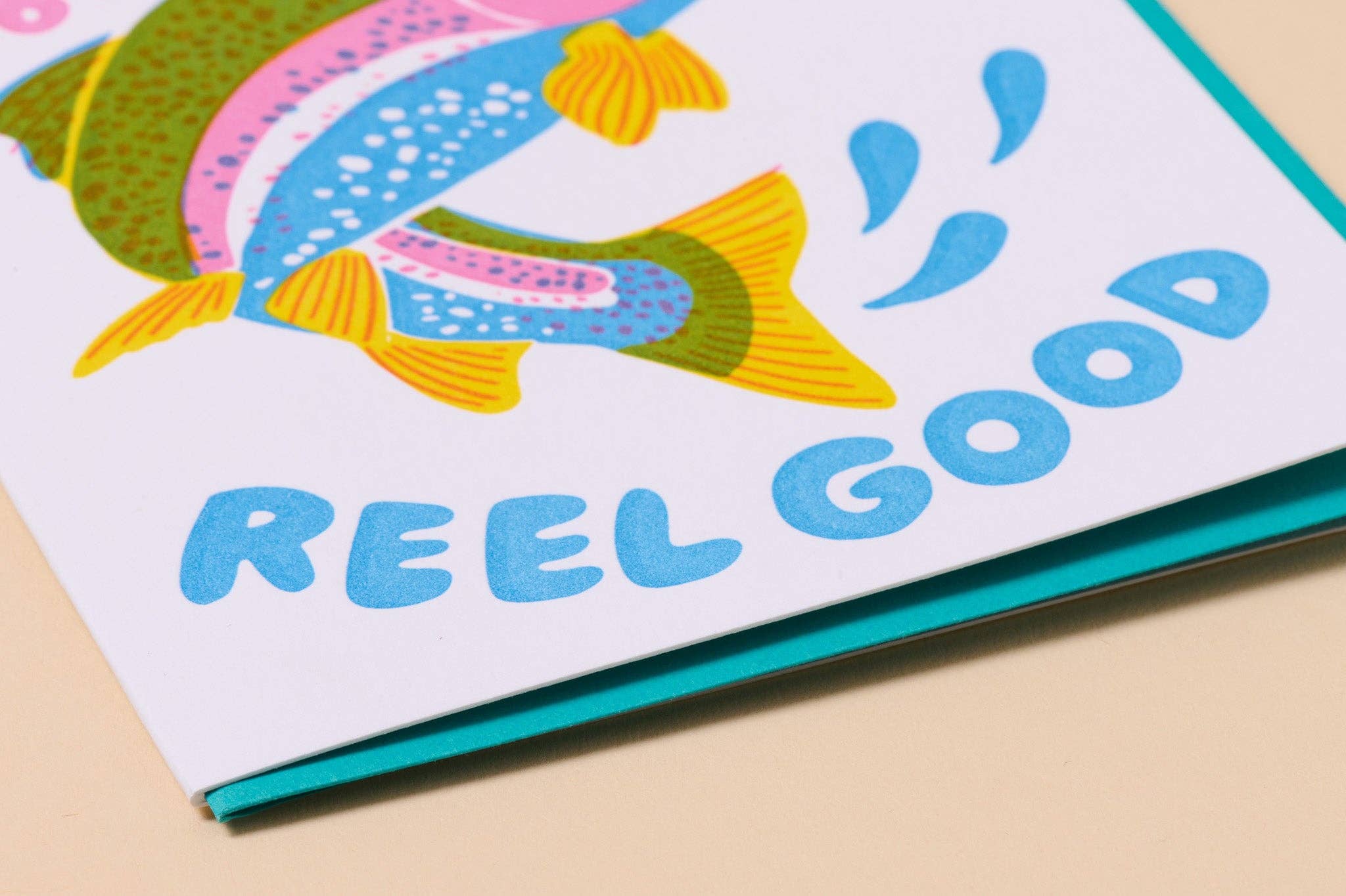 Reel Good (Trout) Letterpress Fish Birthday Card - Made in USA