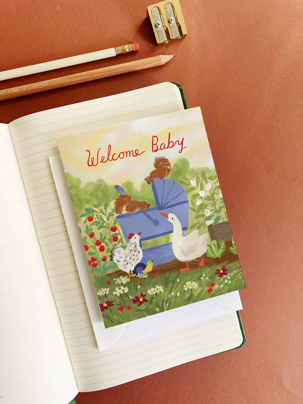 Farm Baby Card – Sweet Animal Welcome Baby Card