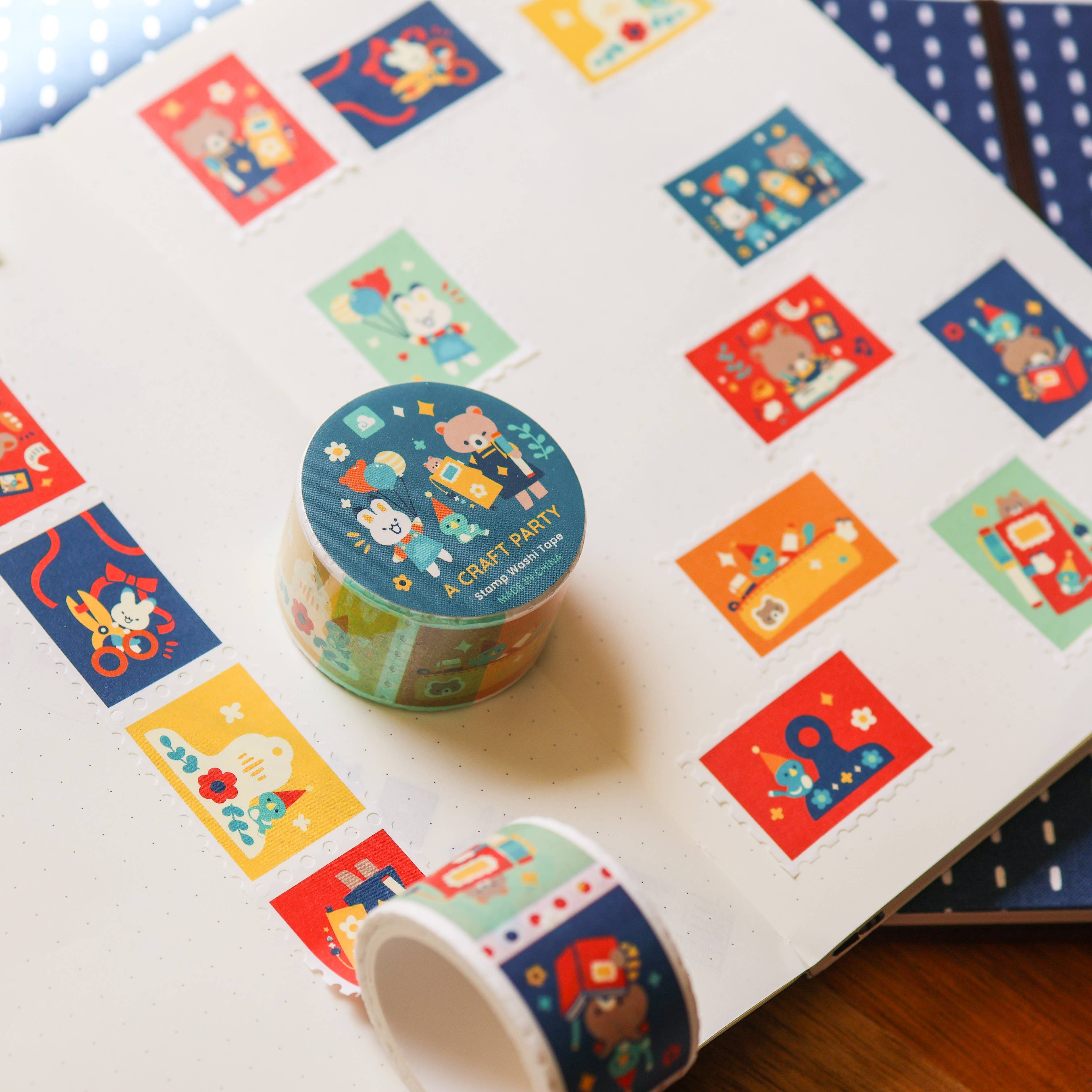 Stamp Washi Tape – Colorful Decorative Crafting Tape
