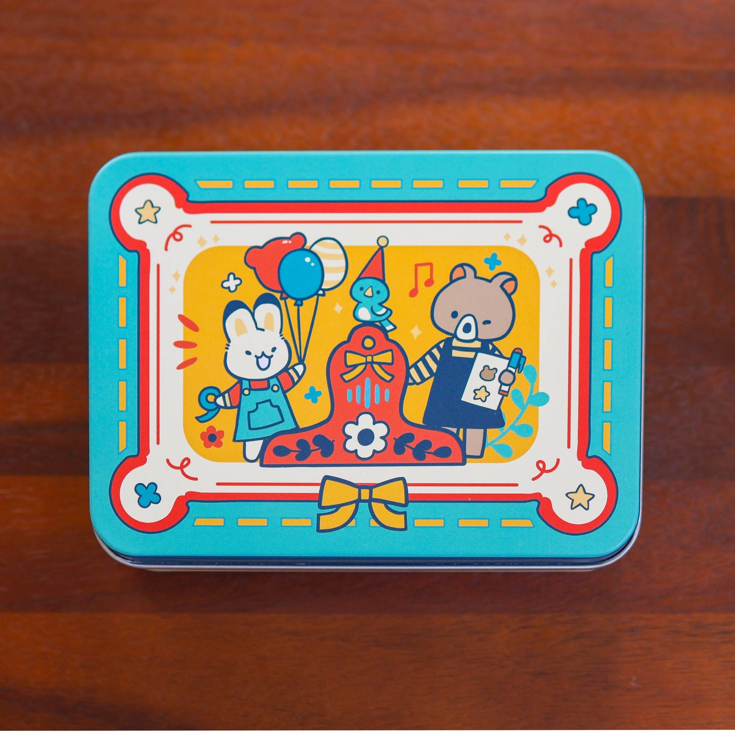 Stationery Tin Set with Stickers, Washi Tape & Stamps