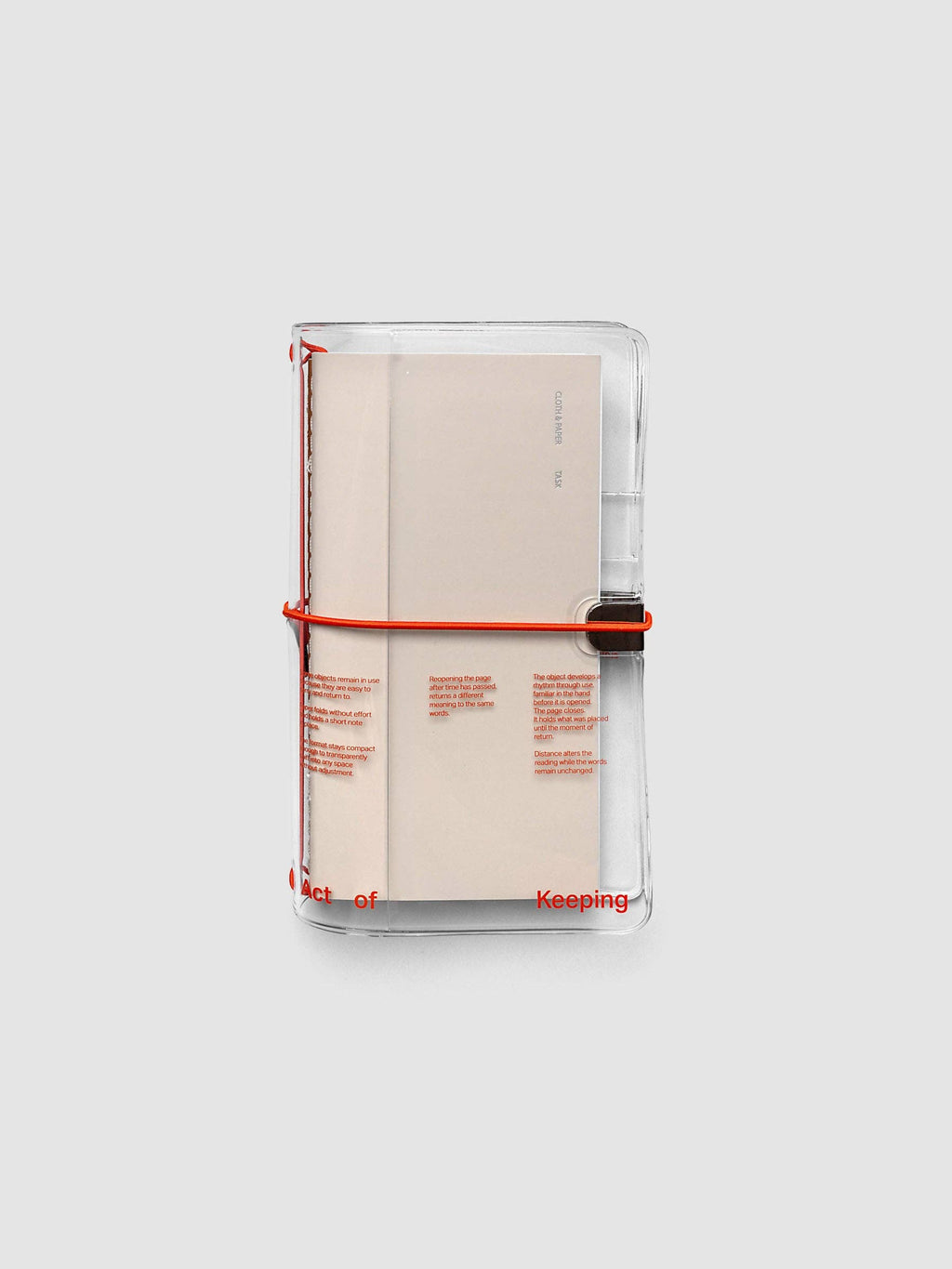 Act of Keeping Clear Vinyl Travel Notebook Cover – Saffron
