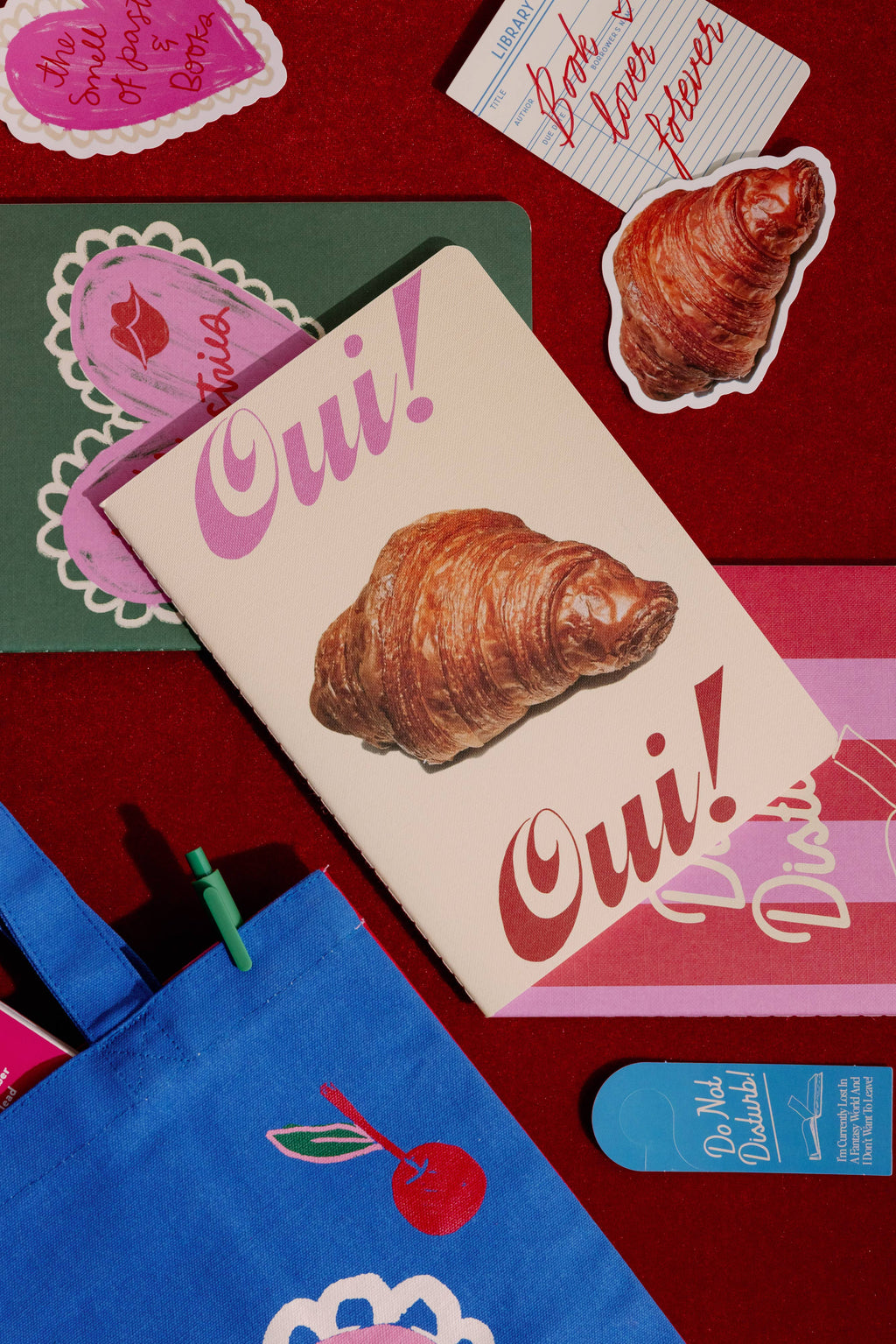 Rough Draft Notebook Set, Pastries and Books