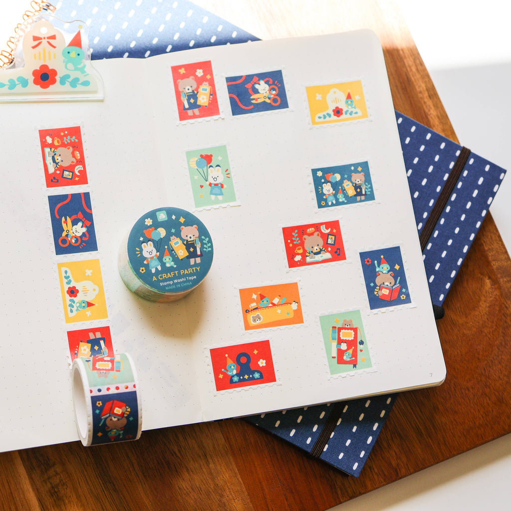 Stamp Washi Tape – Colorful Decorative Crafting Tape