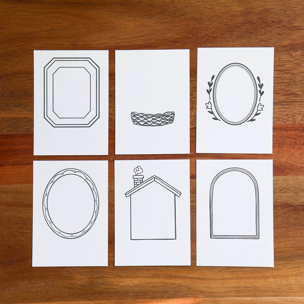 Flower Tales Ink Swatch Cards – 12 Cotton Cards for Coloring