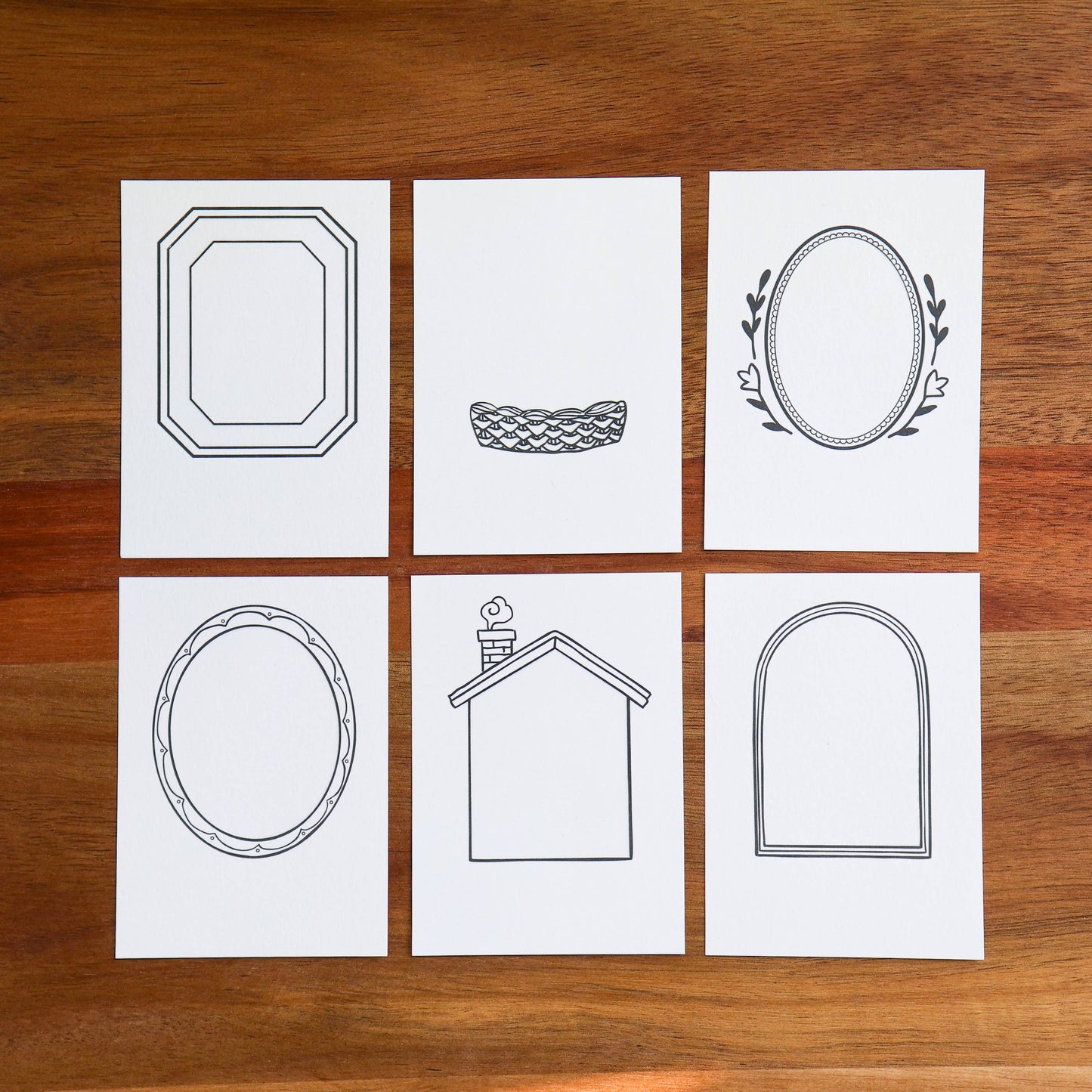 Flower Tales Ink Swatch Cards – 12 Cotton Cards for Coloring