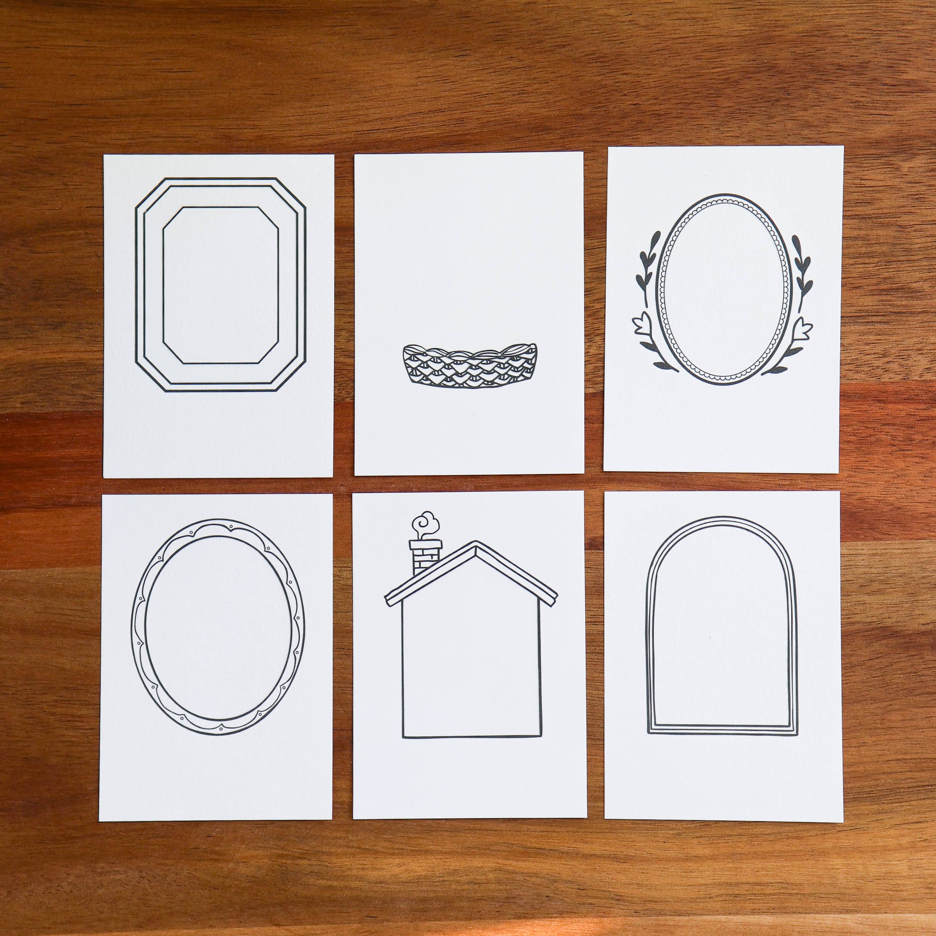 Flower Tales Ink Swatch Cards – 12 Cotton Cards for Coloring