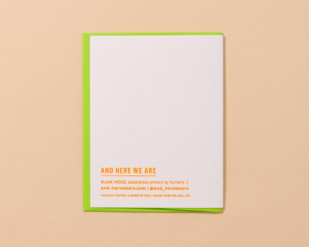 Cooler & Hotter Birthday Letterpress Card – Hand Printed in USA