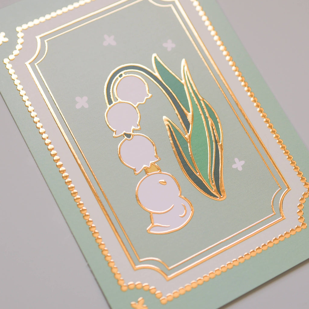 Lily of the Valley Postcard – 4x6 in Matte Cardstock Illustration