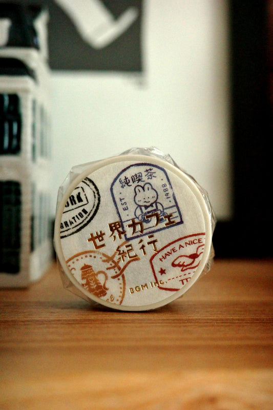 BGM Washi Tape ✦ World Cafe Travelogue