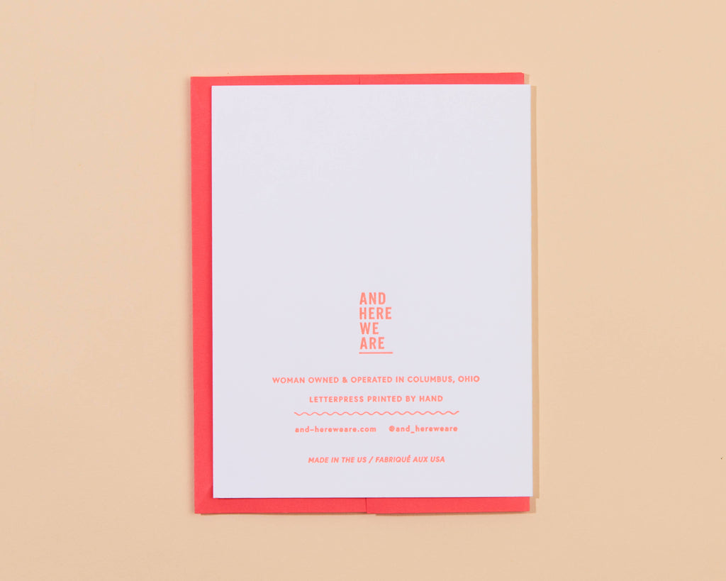 Butter Together Love Letterpress Card - Foodie Valentine- Made in USA