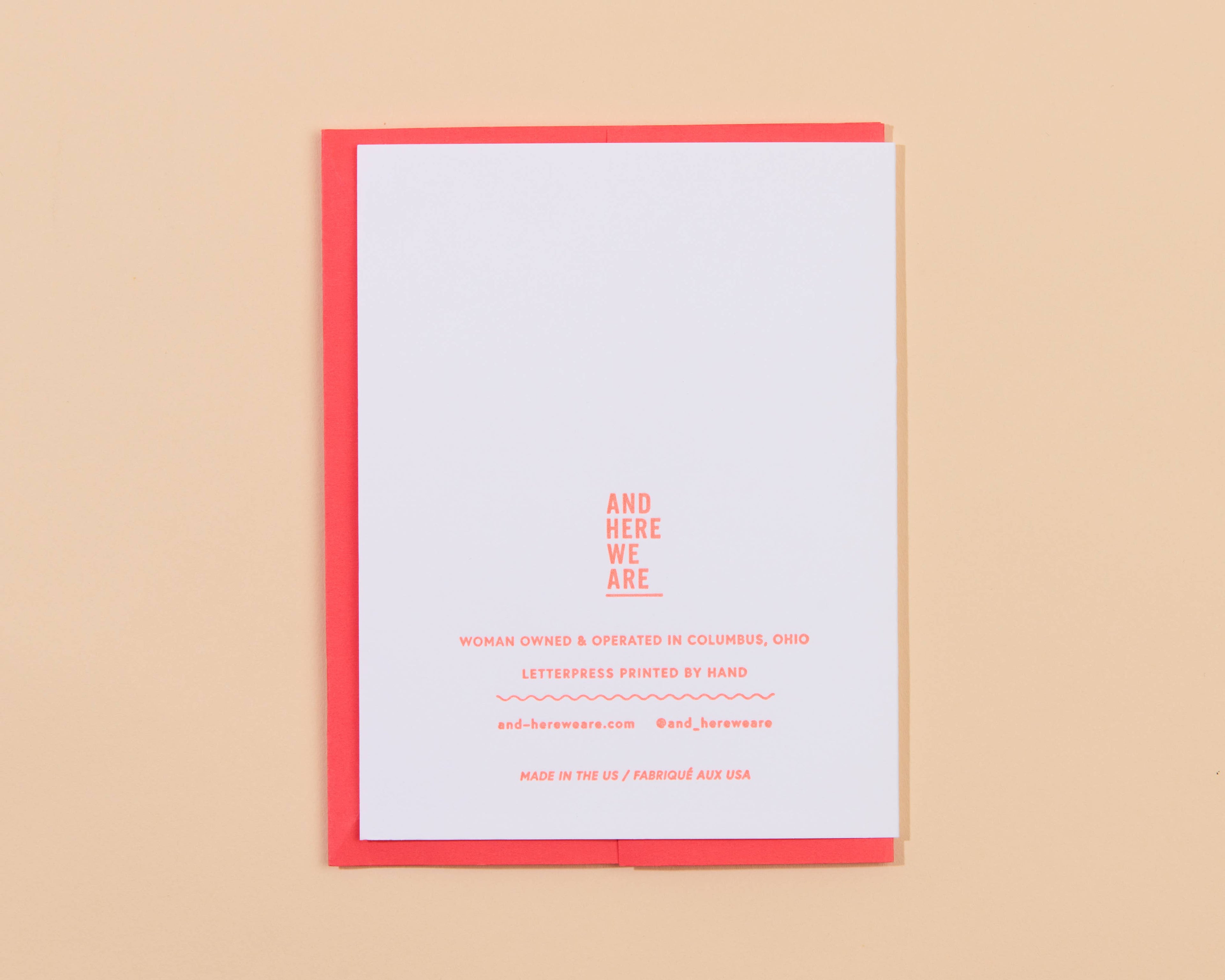 Butter Together Love Letterpress Card - Foodie Valentine- Made in USA