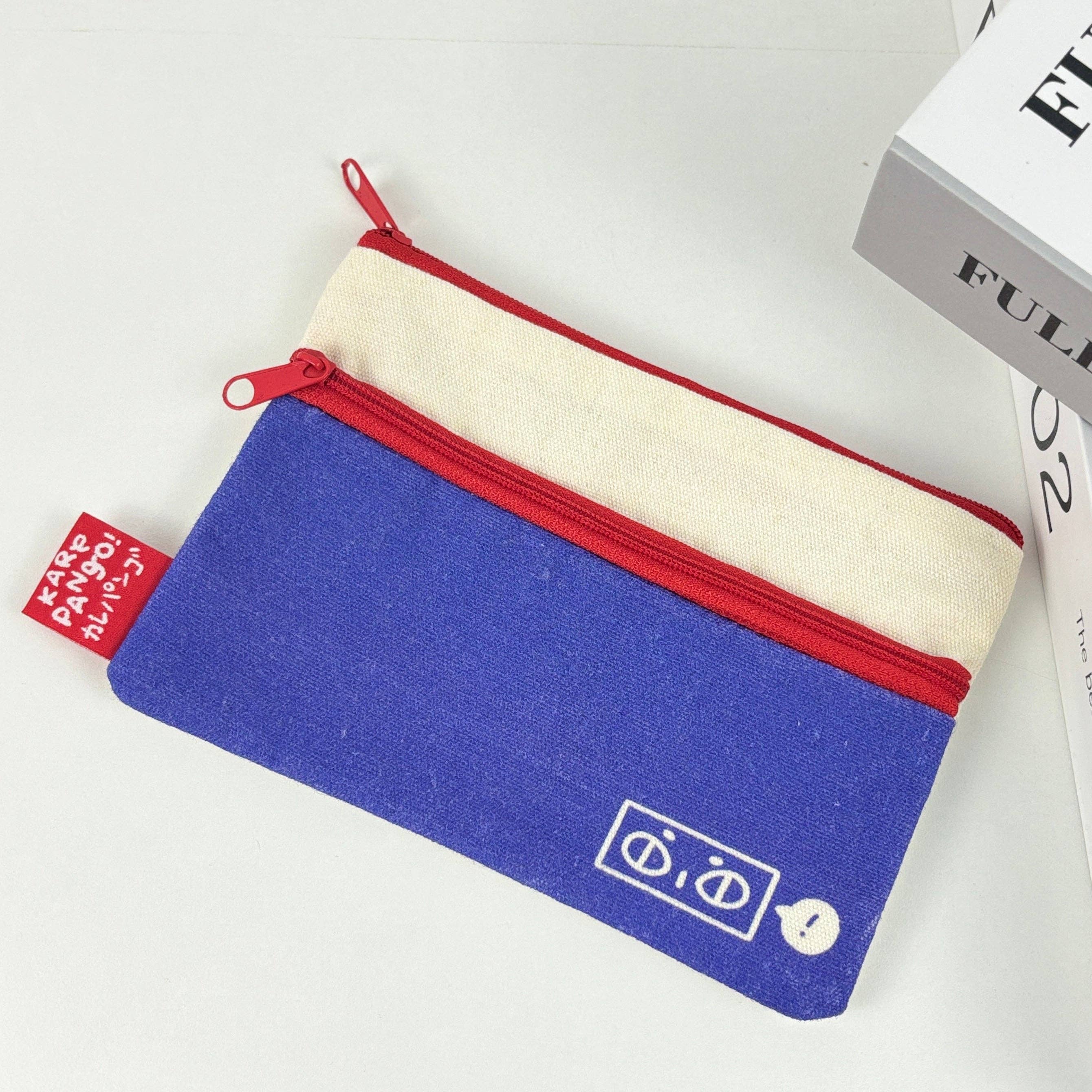 SHAI Canvas Cosmetic Bag – Cute Zipper Pouch with Inner Pocket