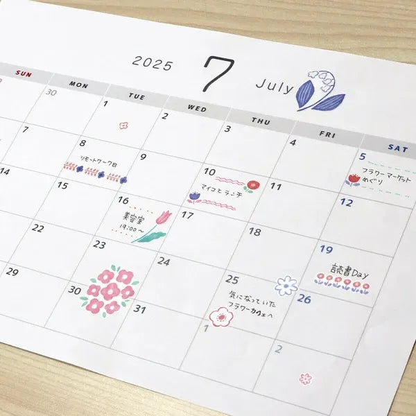 MIND WAVE Ohana Deco Stickers – Colorful Floral Planner Designs