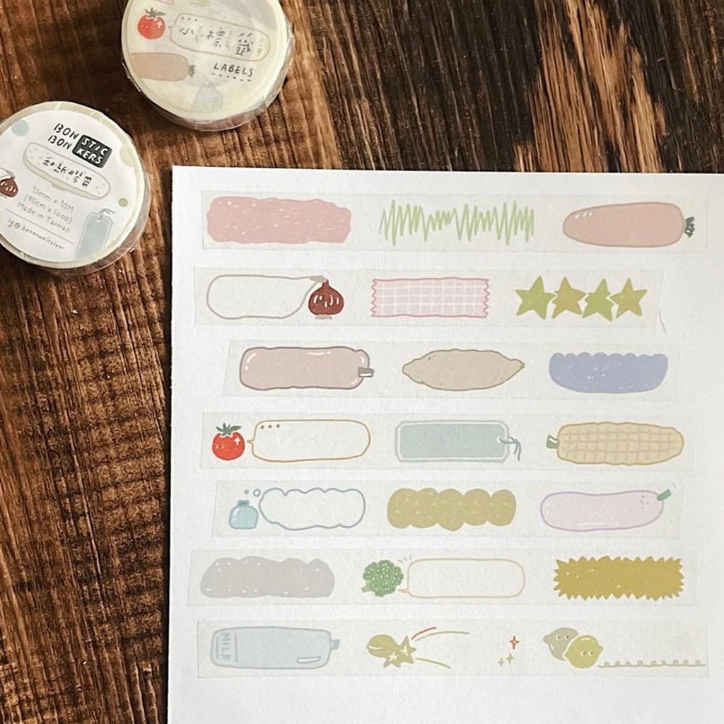 Bon Bon Stickers Little Labels Washi Tape – Writable 15mm × 10m